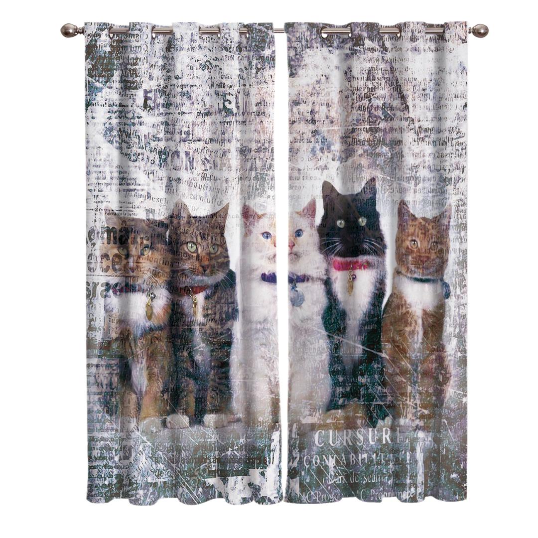 

A Cat On A Retro Abstract Background Window Living Room Kitchen Outdoor Indoor, As pic