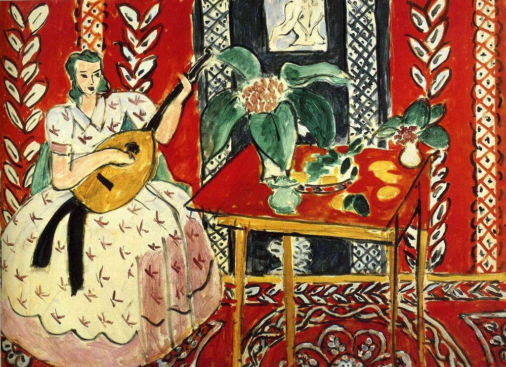 

HENRI MATISSE The Lute 1943 Home Decor Handpainted &HD Print Oil Painting On Canvas Wall Art Canvas Pictures 191117