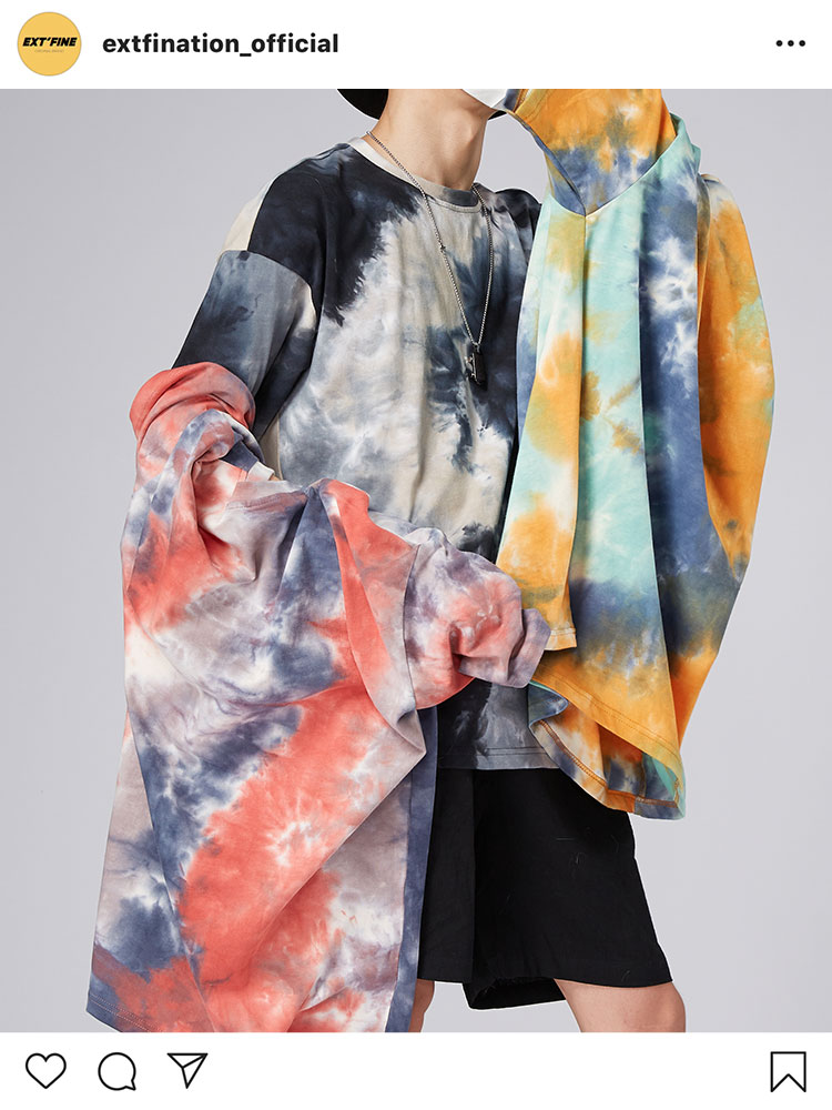 

ExtFination | Tie-Dye T-shirts Man Summer Oversized T shirt Male Streetwear Cotton Women Tshirts HipHop Tops Tee, Black(oversized)