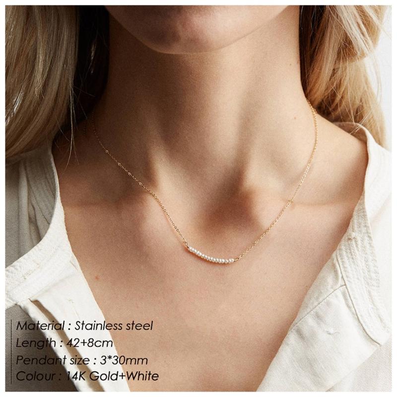 

Chains Dainty Beads Necklace Fashion Stylish Choker Stainless Steel In Jewelry For Women Friend Gift