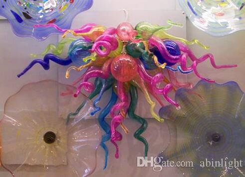 

Hand Blown Glass Chandelier Light Modern Art Glass Lighting Multicolor Glass Modern Ceiling Livingroom Decorative Flush Mount Chandelier