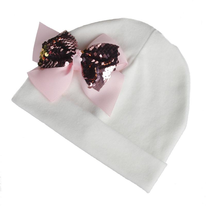 

Baby Boys Girls Kids Warm More Colors Beanie Hat Baby Newborn Caps Hats Accessories 2020 New Children Ribbon Bow Knitted Hat, White