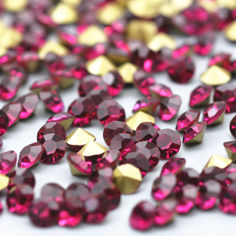 

1.2-8.0mm sharp bottom drill purple water drill 3D Nail Art Rhinestones glass DIY ornament shoe bag clothing