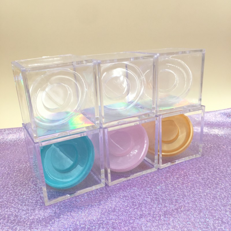 

Acrylic Box for Lashes 12pcs per lot 6x6x6cm for 27MM 25MM Mink Eyelashes Fluffy Lashes