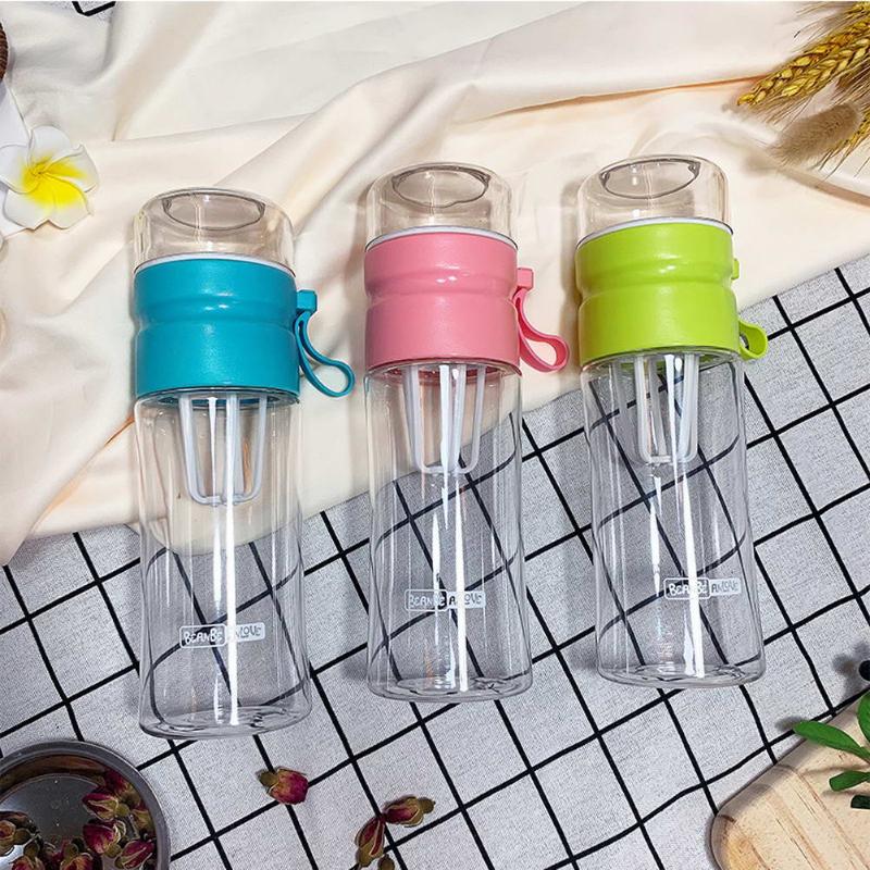 

New Outdoor Large-capacity Sports Cup Plastic Water Bottle Mountaineering Riding Special with Filter Drop Shipping, Blue