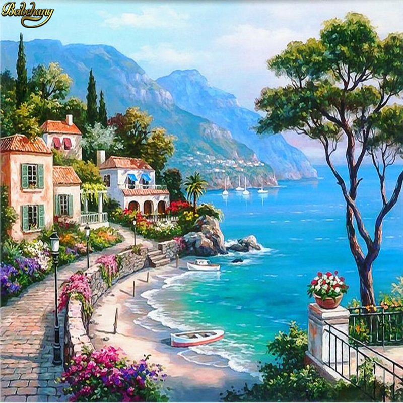 

Mediterranean seaside garden wall papers home decor wall mural papel de parede photo wallpaper 3d papel, As pic