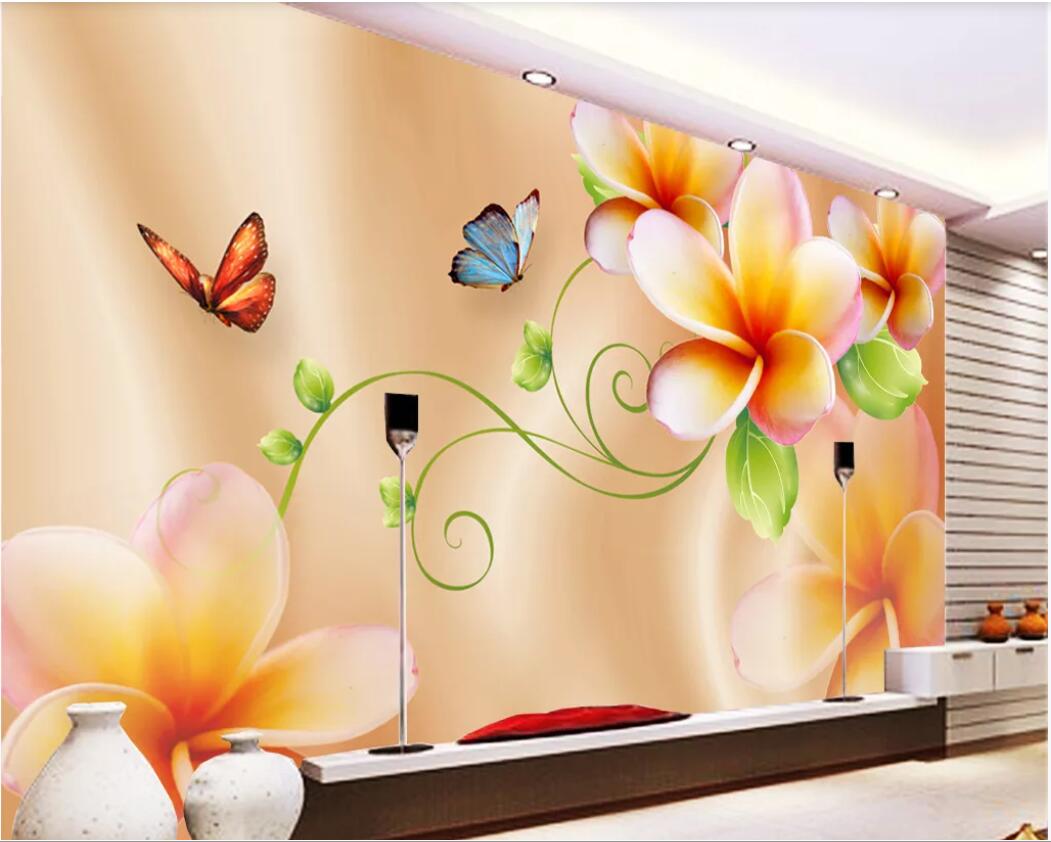 

3d room wallpaper custom photo mural Blossoming rich 3D color carving TV background wall self-adhesive art canvas pictures, Non-woven fabric