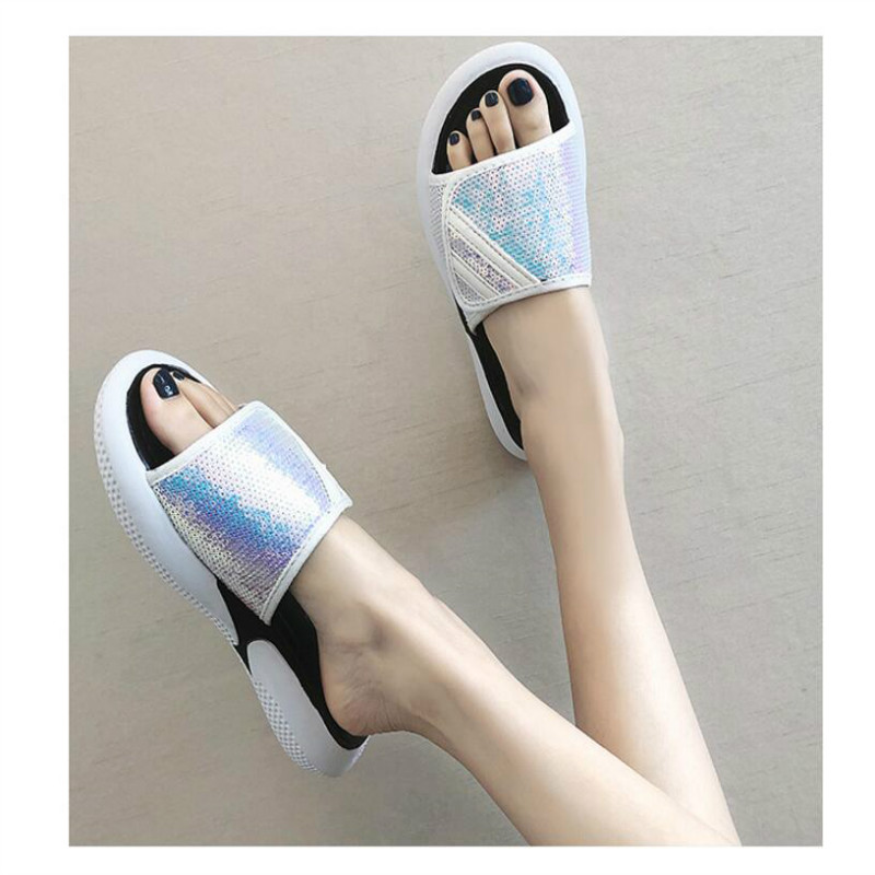 sequin moccasin slippers