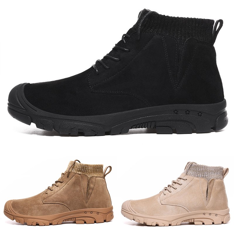 

2020 hot Beige cotton Large size type3 winter triple black grey man boy men boots mens Sneakers Boot trainers outdoor walking shoes, Color#2
