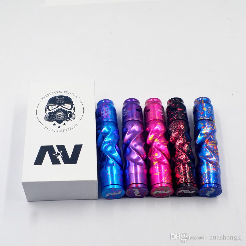 

Newest Free Twistgyre Kit Avid Lyfe AV High 510 Comp Electronic DHL 18650 Battery Vape Lyfe Thread RDA Mod Quality Cigarette Avidlyfe Vfspw