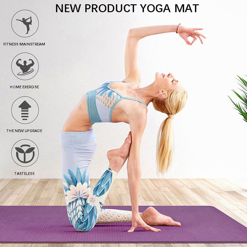 

1830 * 610 * 8mm/ mat yoga / fitness mat / yoga for sport exercise/Non-slip Material suitable beginners training Pilates fitness, Pink