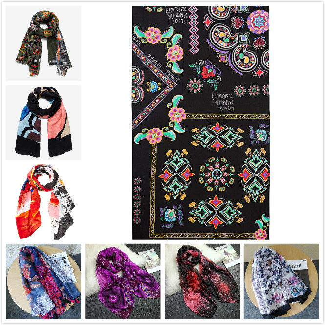 

2020 latest Spanish brand desigu fashion women scarf shawl beach towel wholesale