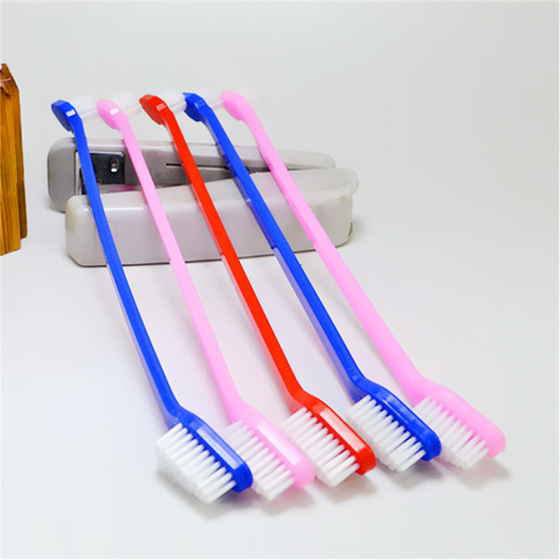 

Pet Double-headed toothbrush Dog Cleaning brush Cat Massage brush Pet Products for Dogs Pets Oral Care, As show