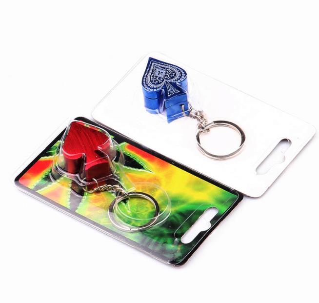 

Hot Selling 67mm Poker Card Heart Metal Pipe Foldable Portable Women's Pipe