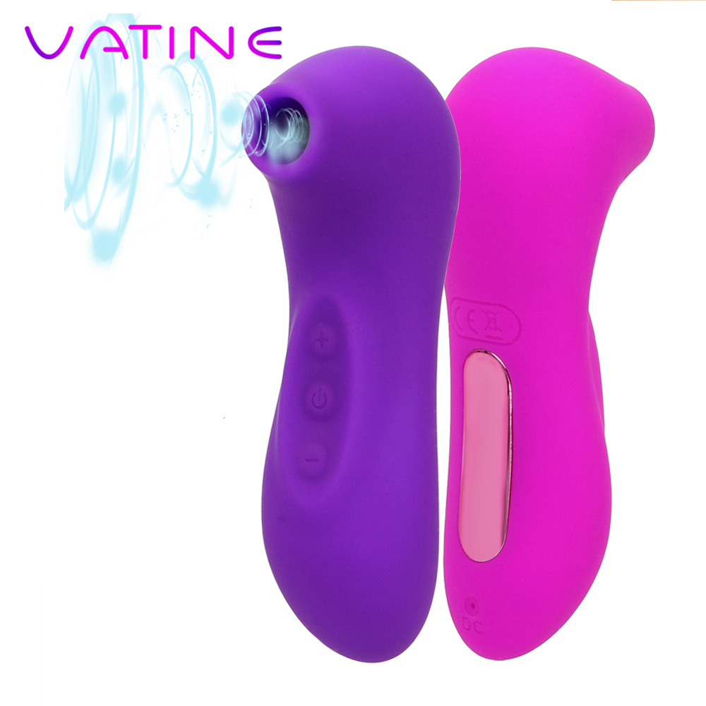 

VATINE Clit Sucker Vibrator Nipple Sucking Blowjob Tongue Vibrating Clitoris Vagina Stimulator Oral Licking Sex Toys for Women MX191228