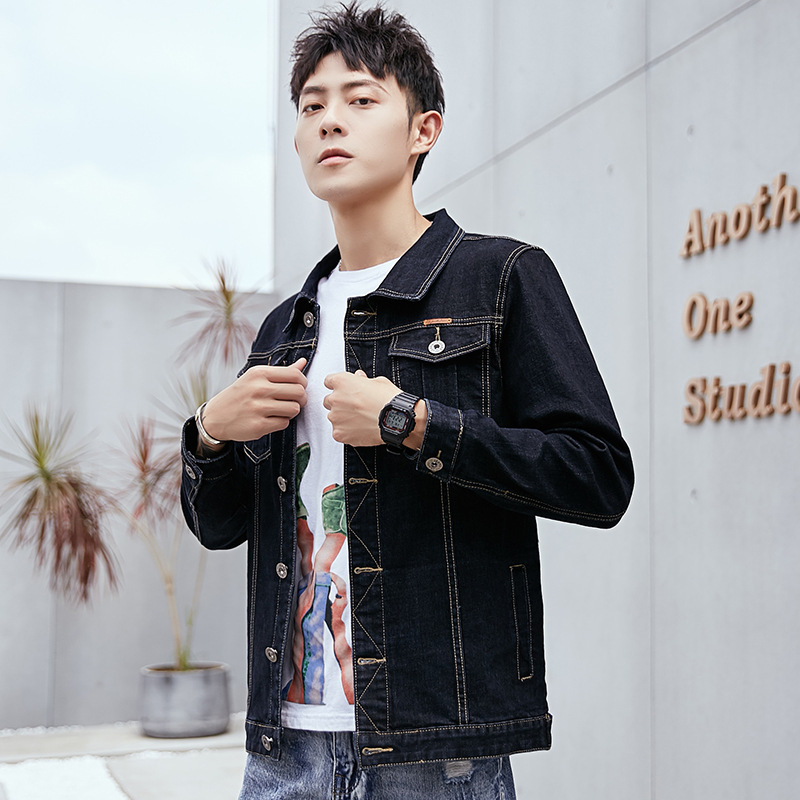 

Big Size 7XL 8XL Denim Jacket 2020 New Spring Autumn Classic Casual Jeans Jackets Fashion Hip Hop Male Streetwear Fat Clothes, Black