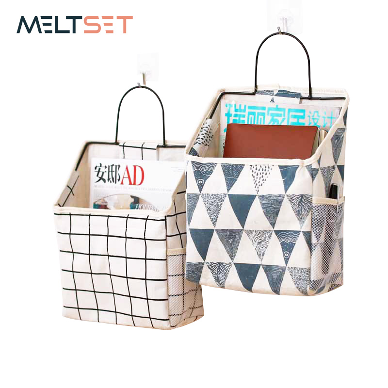 

Wall Hanging Storage Bag With Hook Bedside Storage Organizer Book Magazine Phone Pocket Holder For Bedroom Dorm Room Wardrobe
