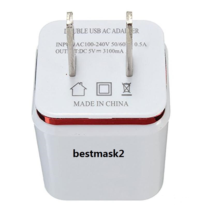 

cell travel adapter high samsung quality phones galaxy ac 2.1/1a us usb wall charger for double 5v htc kmxrb