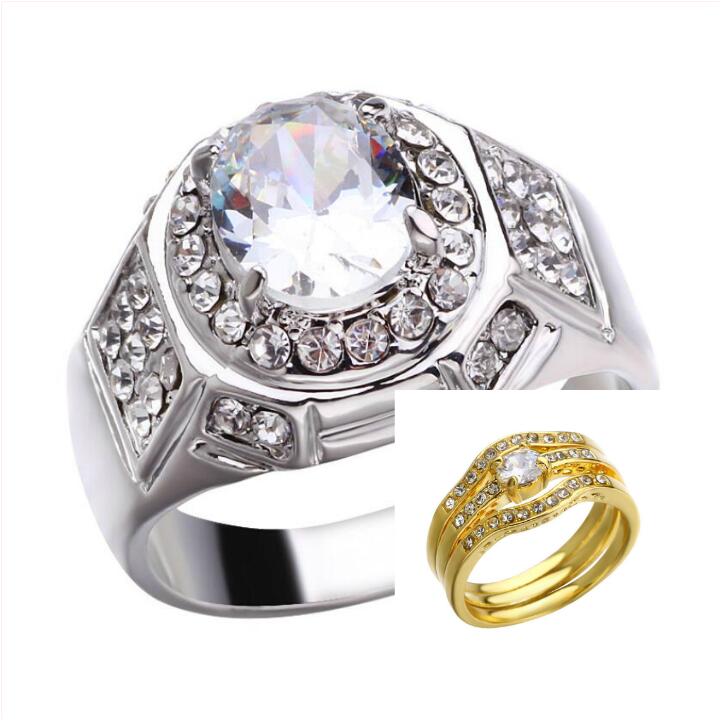 

Men's Gold Biker Stainless Steel Ring Stainless Steel Gold Ring For Man Unique Gothic Punk Retro Sport Biker Male Finger Rings DHL