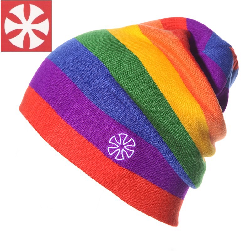 Men /& Women Gay Pride Rainbow Hand Outdoor Stretch Knit Beanies Hat Soft Winter Skull Caps