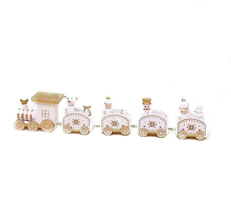 

Christmas Wooden Train Toys for Kids Gifts Xmas Wooden Santa Bear Train Decorations