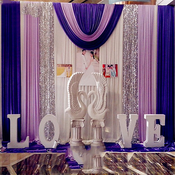 2016 New Design 3x6 meter White Color Wedding Backdrop Curtain \ Stage Background Cheapest Price Free shipping-image-454527253