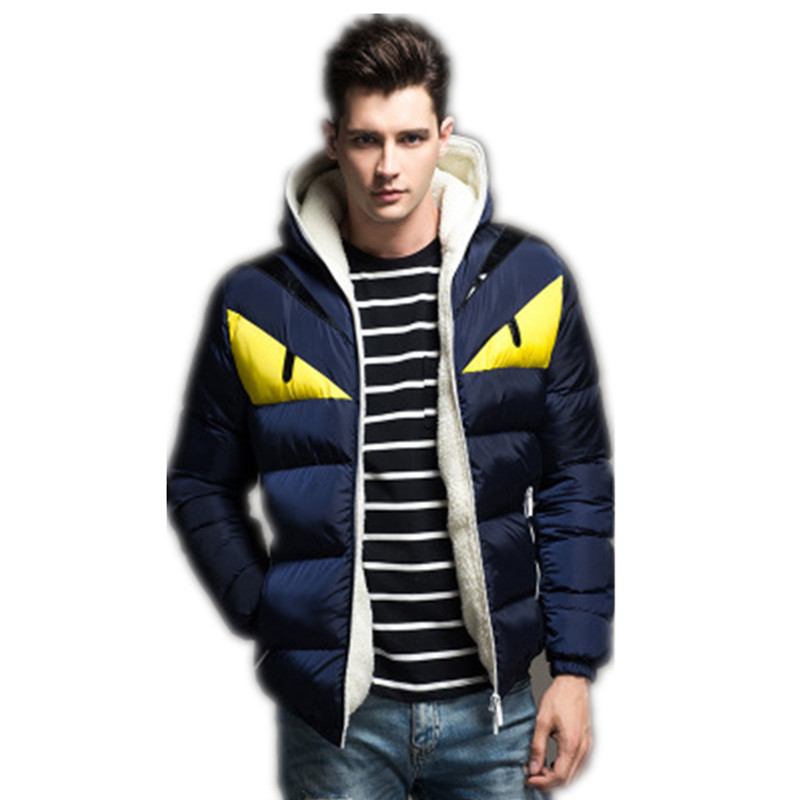 

Brand Autumn and Winter Mens Designer Jackets Fashion Personality Color Matching Cartoon Printed Cotton Coat Plus Size -4XL, Orange