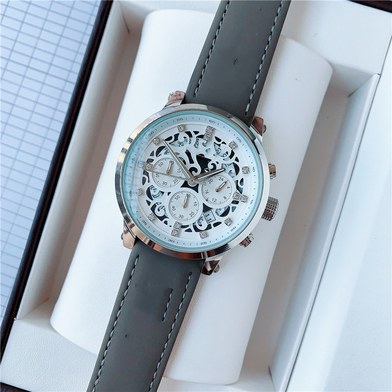 

man sport watch quartz satch rubber band watch for man chronograph wrist watchghghf, Slivery;brown