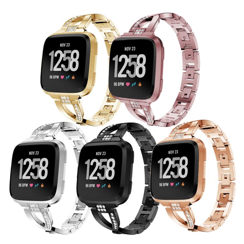 

Luxury Stainless Steel Band for Fitbit Versa 2/ Versa Lite Replacement Diamond Strap Wristband