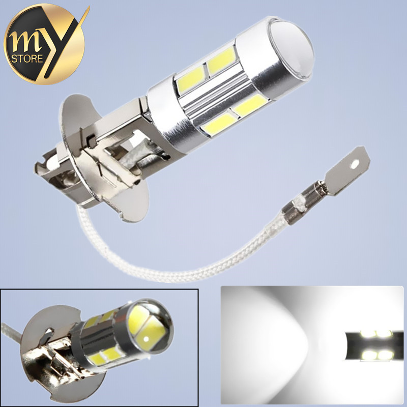 

2pcs H3 10 led car light Fog led high power lamp 5630 smd Auto car bulbs Light Source parking 12V 6000K Headlight White