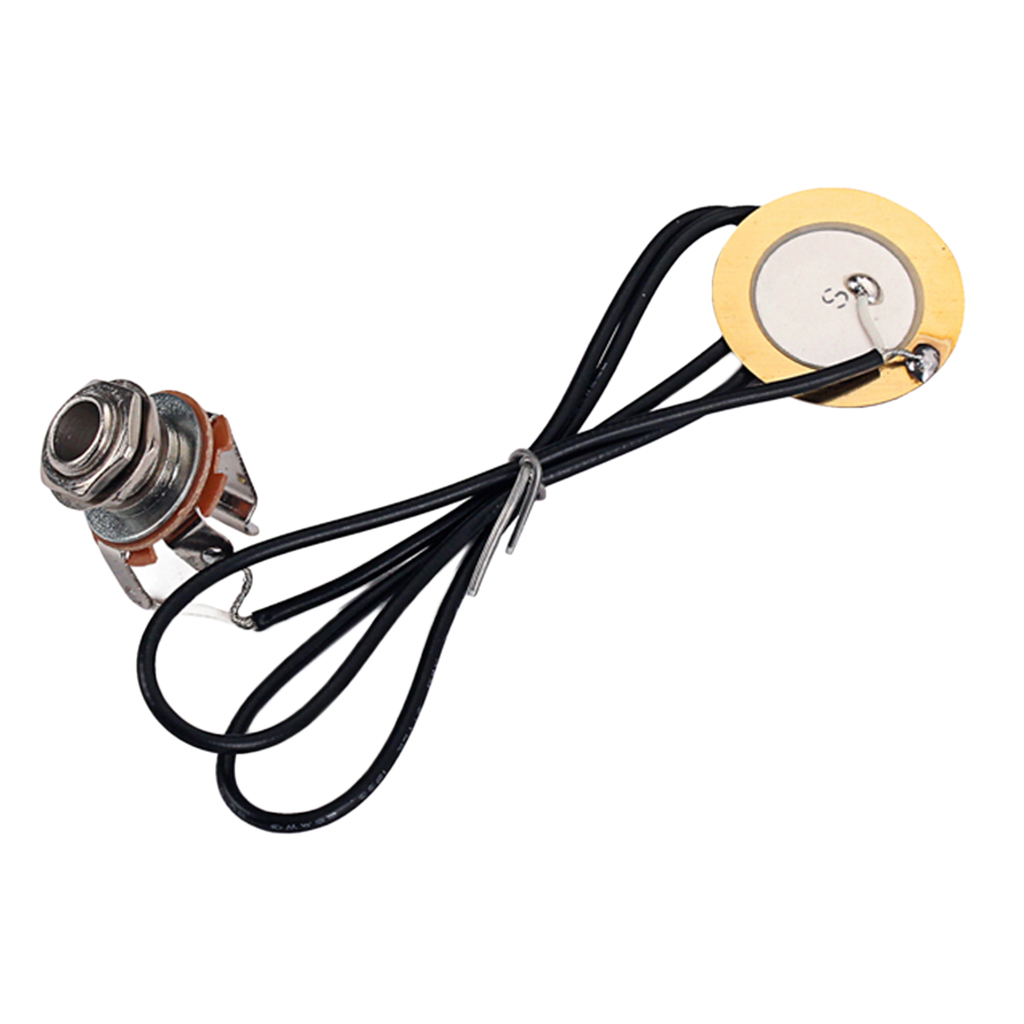 

Prewired Piezo Transducer Pickup for Acoustic Folk Guitar Replacement Parts