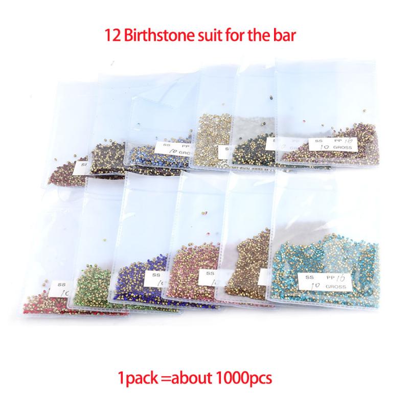 

12 Birthstone Crystal Stone Charm Fit For Jewelry Making Wholesale 3000pcs/lot