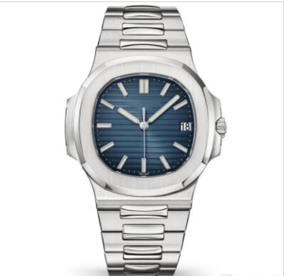 

Top Nautilus Watch Men Automatic Casual Watches 5711 Silver Strap Blue Stainless Mens Mechanical Orologio di Lusso Wristwatch Date Chrono, See picture 9