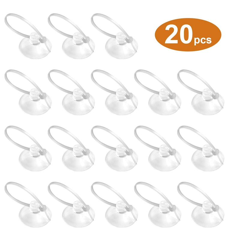 

Promotion! 20 Pack Suction Cups with Pieces Adjustable Zip Ties for Aquarium Fish Tank Binding Moss Shrimp Dodging Nest