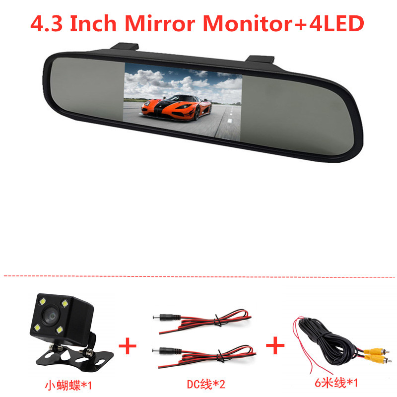 CCD Reverse rear view backup car camera Mini Universal 4 LED auto Rückfahrkamera