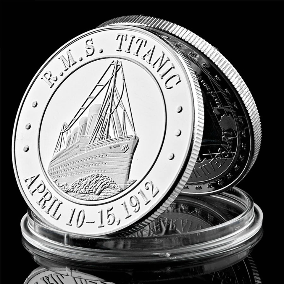 1912 R.M.S Titanic Craft Victim 100 Anniversary 1Oz White Star line Silver Plated Commemorative Coin With Capsule Display-image-522508668