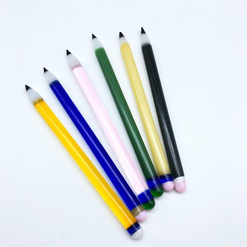 

smoking accessories 6kind colors pencil glass dabber with 5.6 inches colorful heady dab tools pen