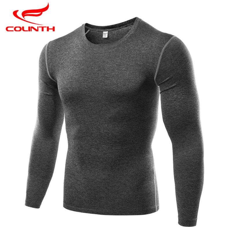 

Mens Gym Clothing Sport Fitness shirt Long Sleeve tights T-Shirt Men Crossfit Compression Running Bodybuilding Quick Dry Shirt, Black