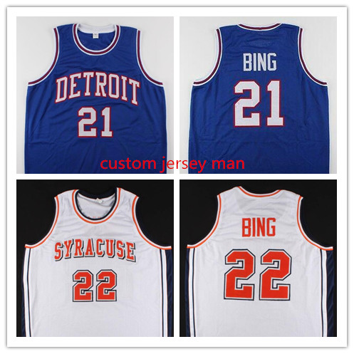 

College Syracuse orange basketball jersey retro #22 DAVE BING Men' stitched throwback custom made size -5XL, White