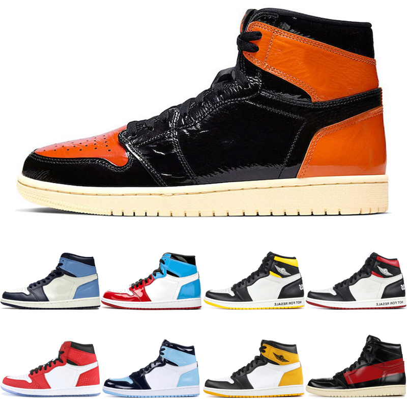 

New Arrival Shattered Backboard 3.0 1 1s Jumpman Basketball Shoes Fearless Obsidian South Beach UNC Black Toe Not For Resale Sport Sneakers, All star chameleon