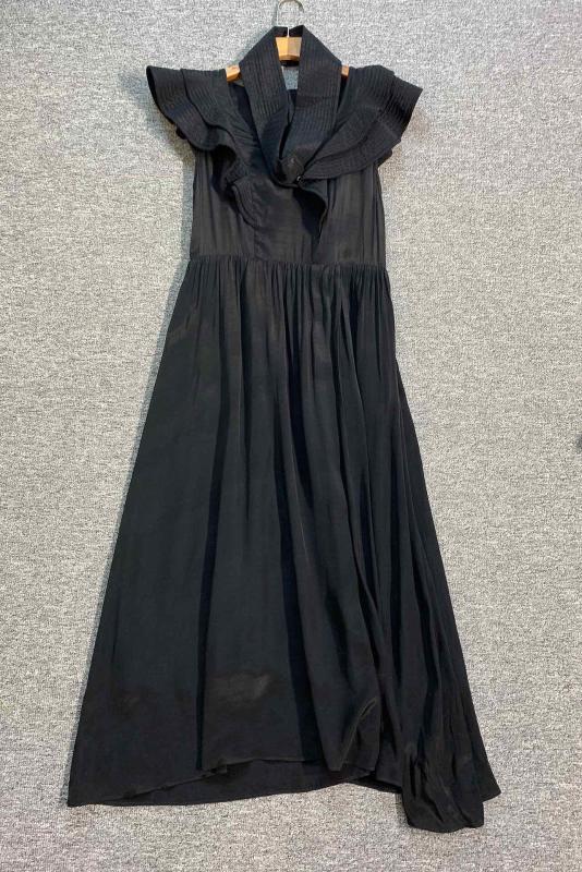 

Women Dress Spring / Summer 2020 Black Sleeveless Midi Dress Elegant