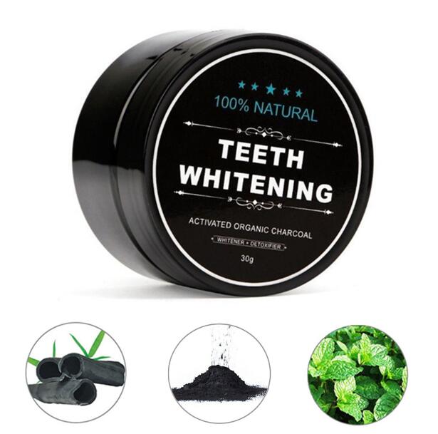 Tooth Cleaning powder 100% Natural Bamboo activated organic charcoal 30g Oral care Hygiene cosmetics Smoking residue coffee plaque removes-image-422704999