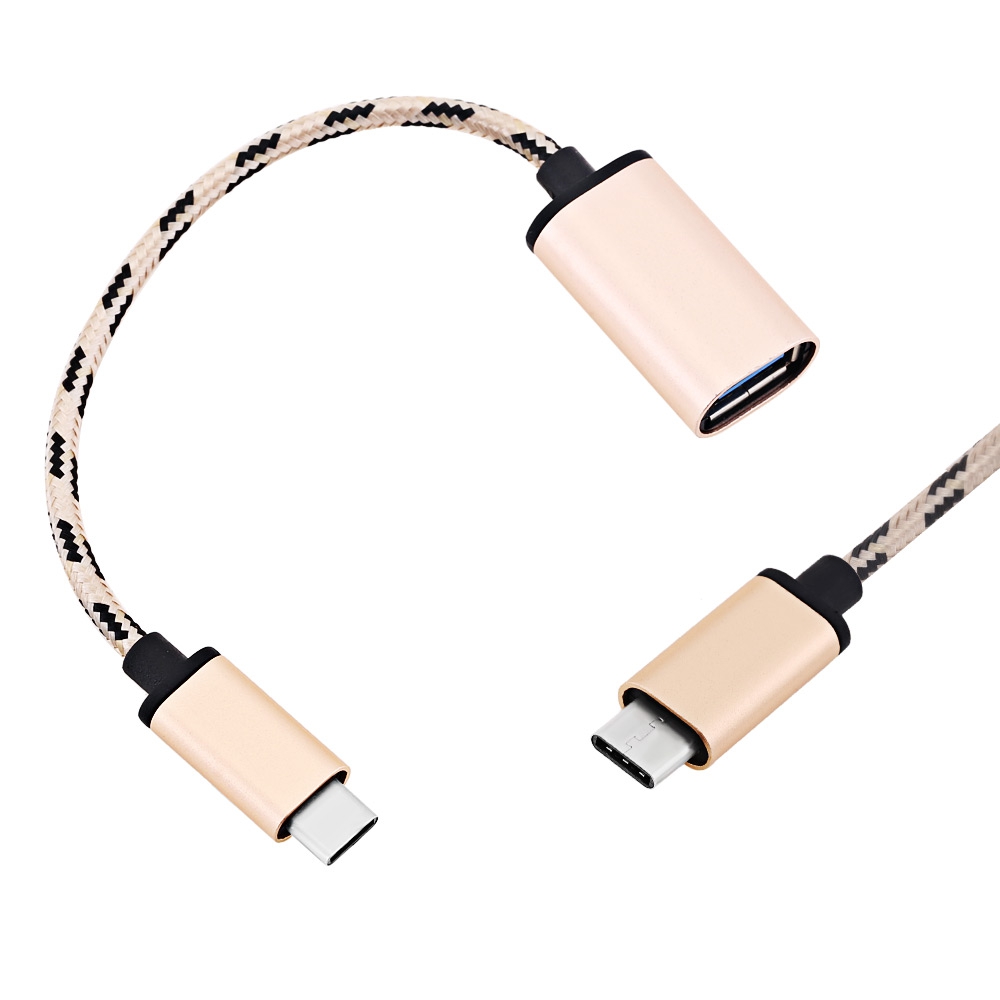 

Nylon Knitted Type-C OTG USB 3.0 Data Cable, Gold