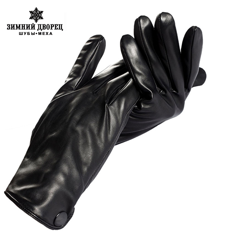 

warm winter mens gIoves ,Genuine Leather,Black Ieather gloves,male leather gIoves,winter gIoves men, Free shipping Y200110