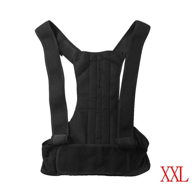 

Back Brace Posture Correction Belt Orthosis Corset Men/Lady Sport Posture Upper Back Shoulder Support Corrector, Black