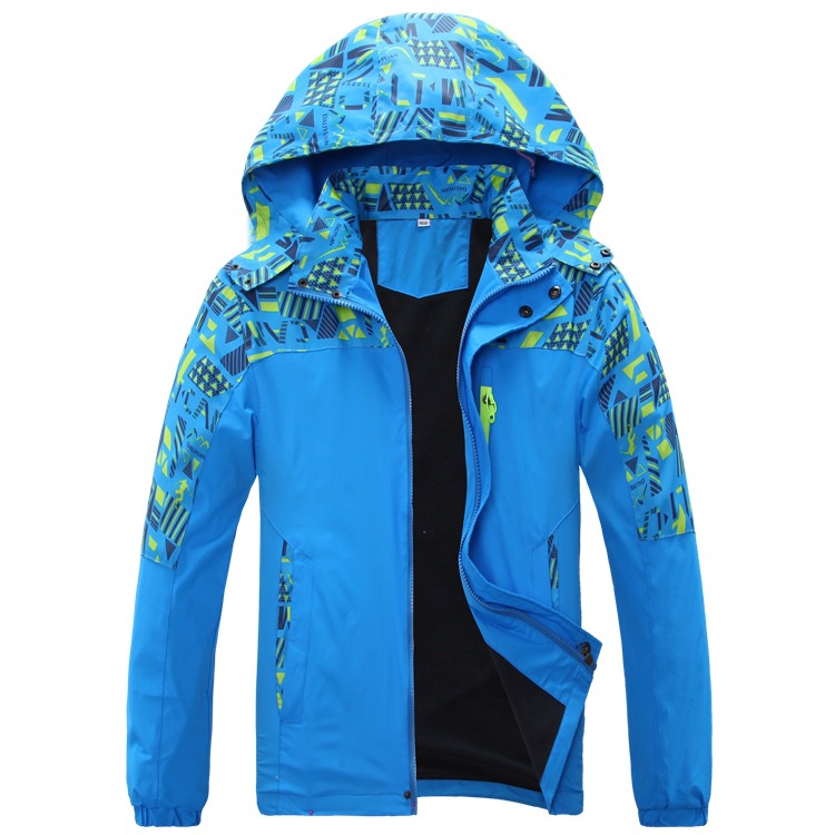 

Windproof Print Girls Boys Jackets Warm Child Coat Children Outerwear Kids Outfits For 120-170cm, Army green