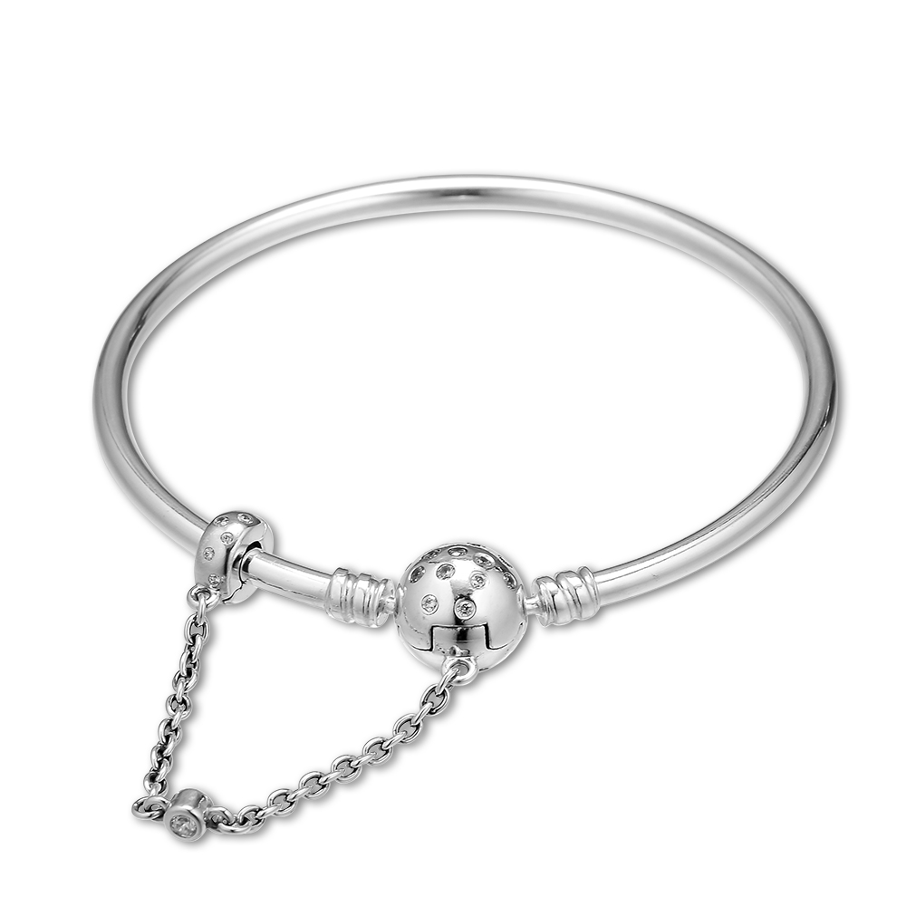 2019 Mother's Day925 Sterling Silver Jewelry Silver Limited Edition Genuine Uniqueness Bangle Jewelry Fits Pandora Bracelet For women-image-462550120