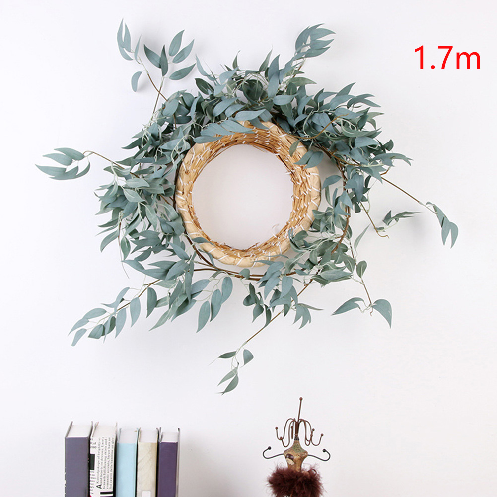 

Wedding DIY Willow Leaves Fake Artificial Vine Indoor Outdoor Plant Supplies Party Silk Garland Home Hanging Decoration, Green