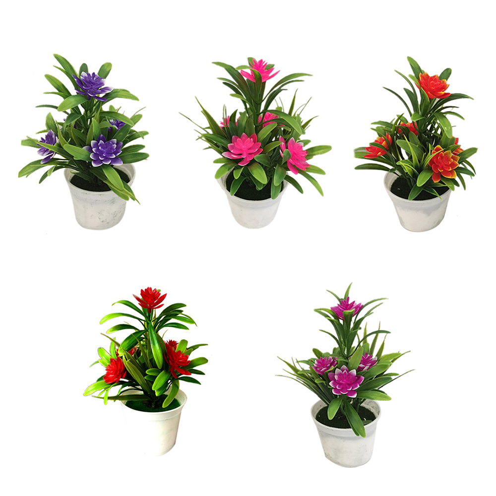 

Artificial Fake Lotus Flower Potted Plant Bonsai Home Balcony Office Desktop Garden Wedding Party Decoration Scene Layout, Xq2982