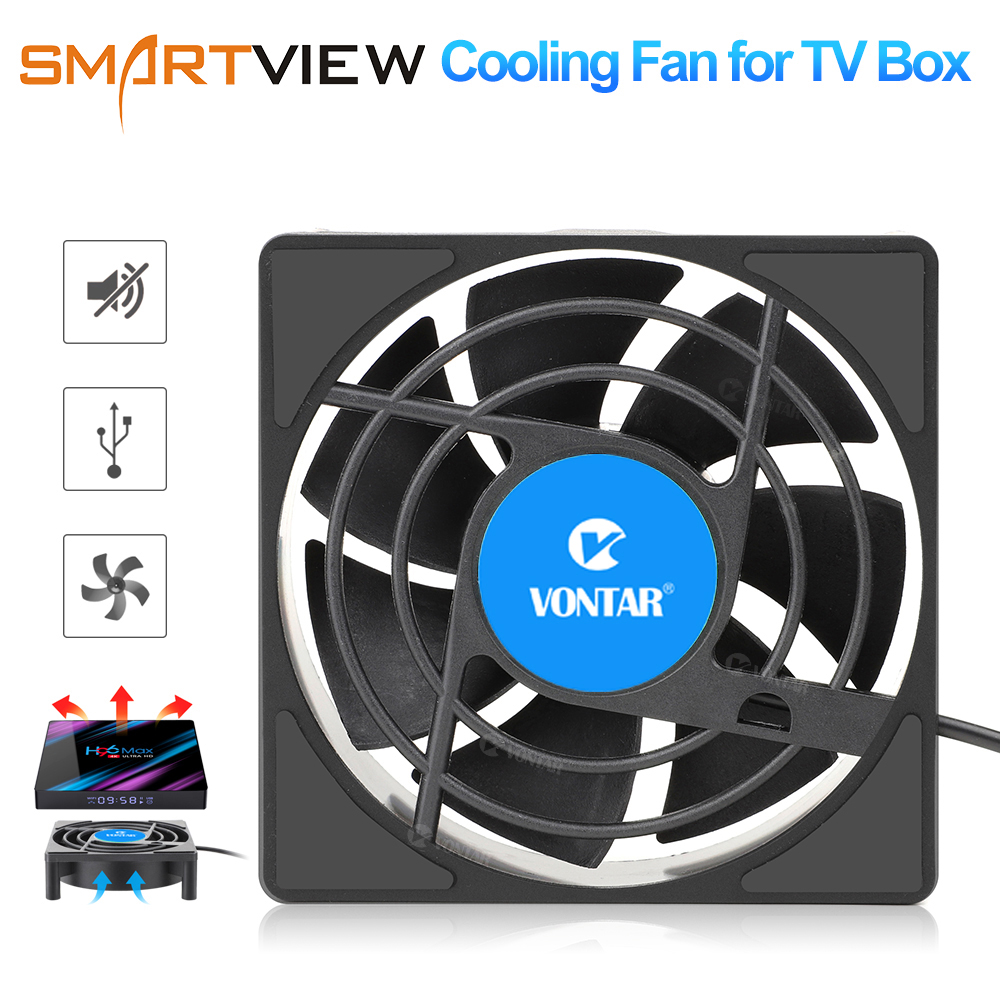 

C1 Cooling Fan for Android TV Box Set Top Box Wireless Silent Quiet Cooler DC 5V USB Power 80mm Radiator Mini Fan